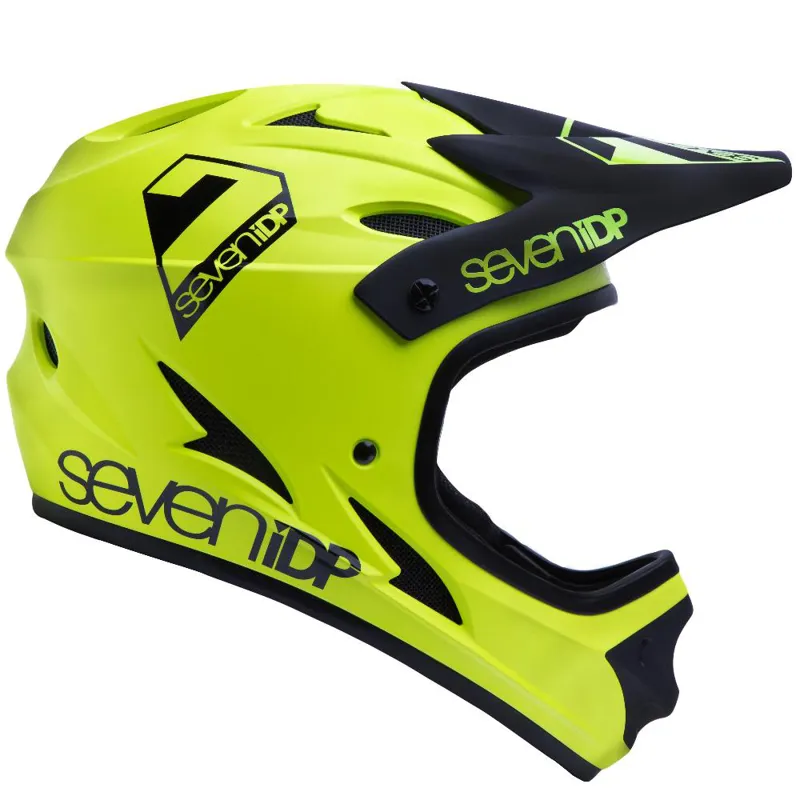 7iDP M1 Full Face Mountain Bike Helmet In Matte Acid Yellow/Black-1